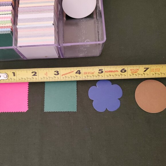 Box of Solid Colored Different Shapes Die Cuts Scrapbook Small Embellishments - Picture 3 of 5